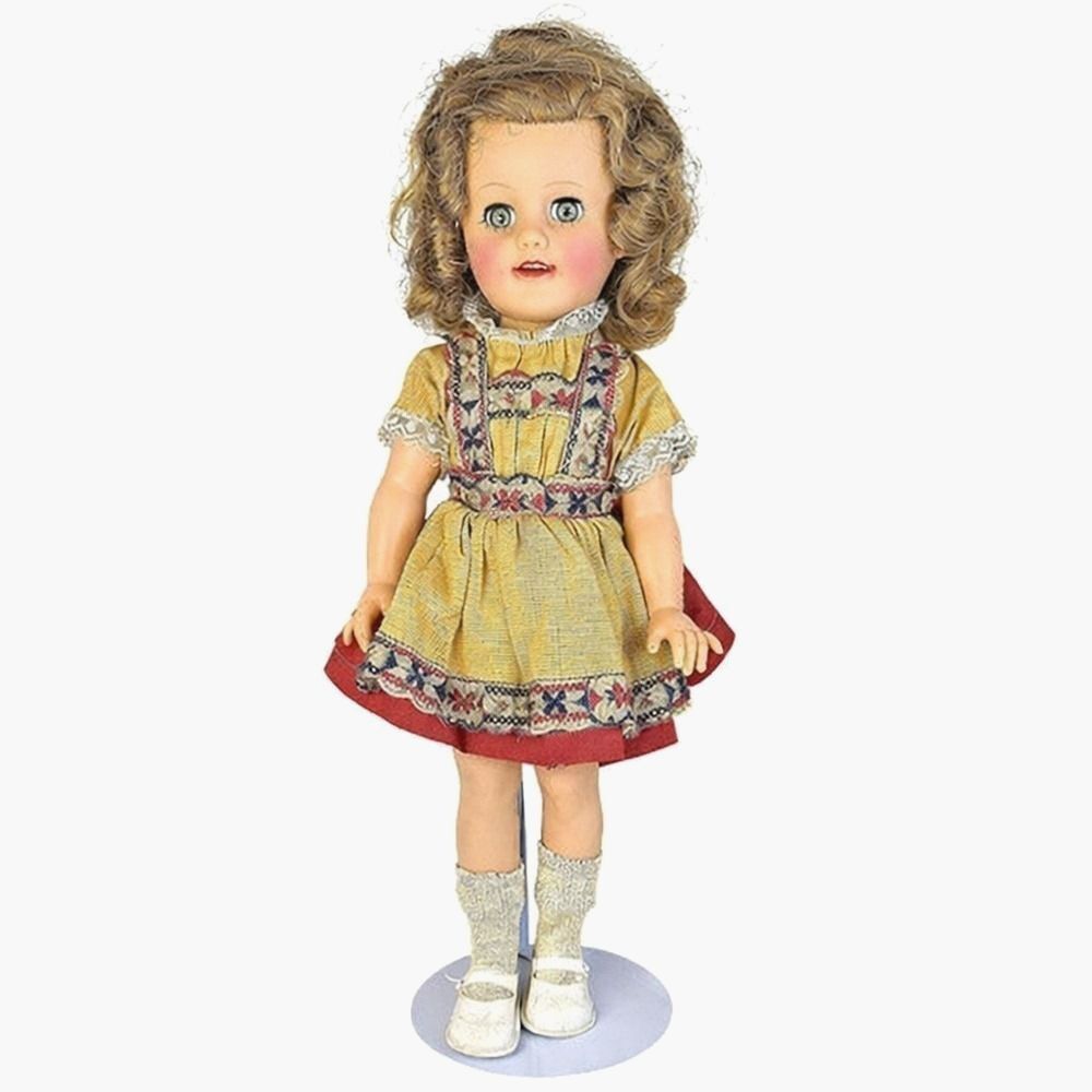 Vintage 1950s Ideal Shirley Temple Doll ST-15- N 15 Heidi Dress Sleep Eyes Shoes